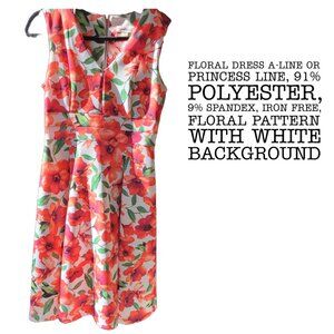Calvin Klein Floral A-Line Dress – Size 6